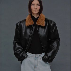 SOURCE UNKNOWN - Belford Insulated Vegan Leather Jacket- NEVER WORN BRAND NEW